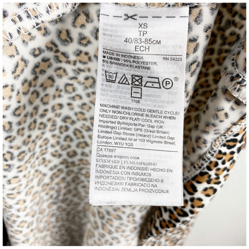 Banana Republic Fit and Flare Leopard Print Long Sleeve Midi Dress‎ Size XS - Picture 11 of 12